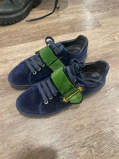 prada velvet trainers